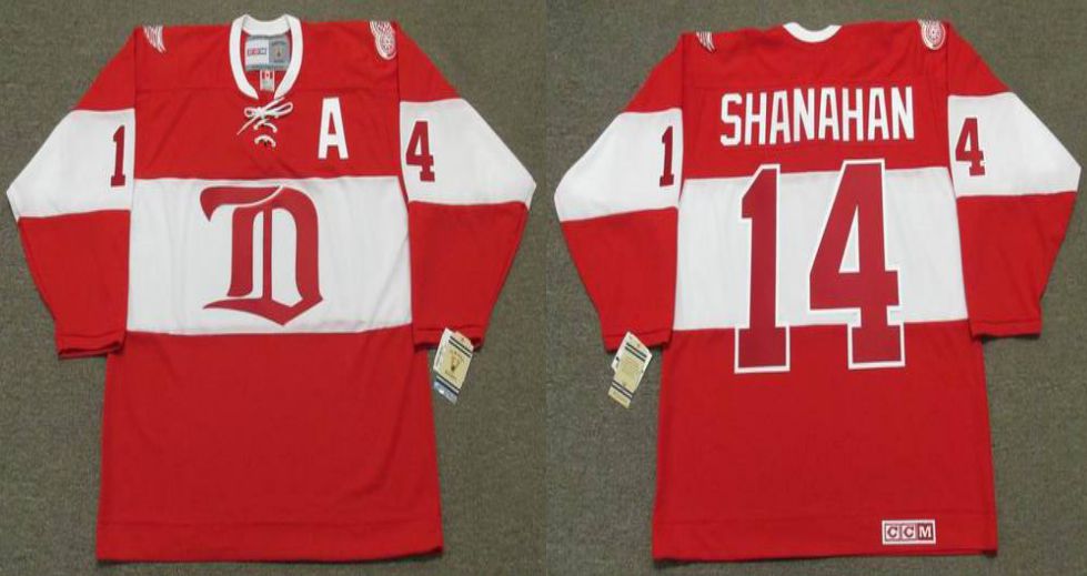 2019 Men Detroit Red Wings #14 Shanahan Red CCM NHL jerseys->detroit red wings->NHL Jersey